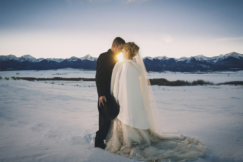Gorgeous winter wedding bride